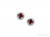 Amore Silver Garnet Earrings 5005SILGT