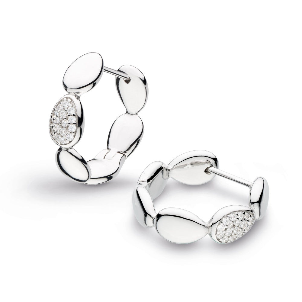 Kit Heath Coast Pebble Glisten CZ Hinged Hoop 50188CZ