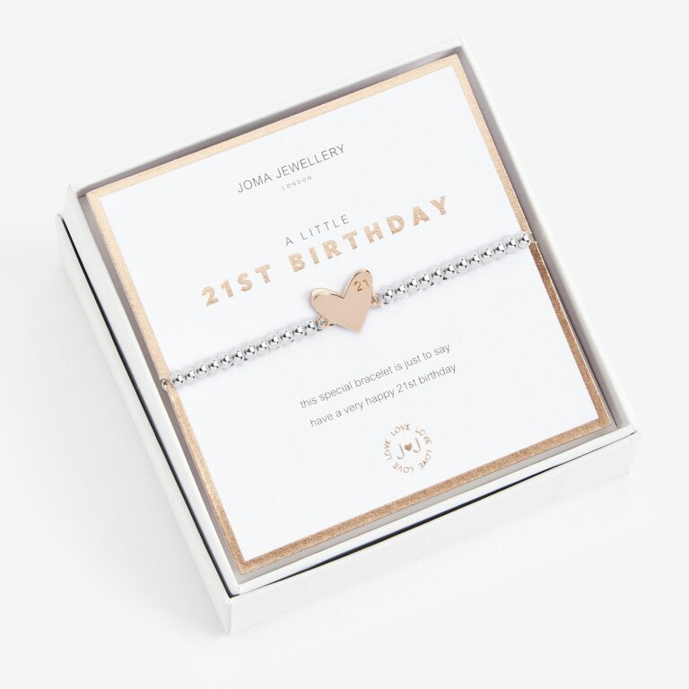 Joma Beautifully Boxed a Little Happy 21st Birthday Bracelet 5079