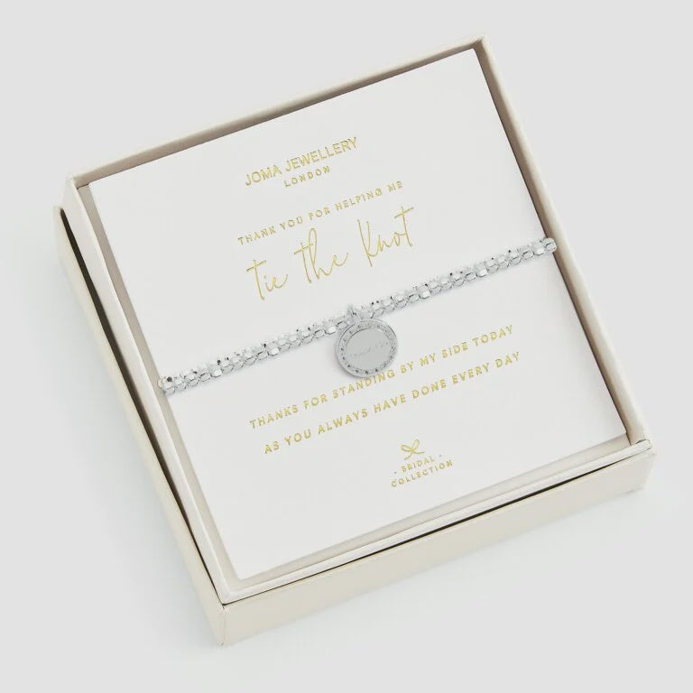 Joma Jewellery Beautifully Boxed Thank You For Helping Me Tie The Knot Bracelet 5104