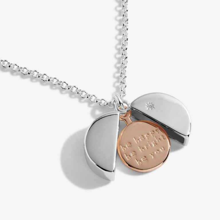 Joma Secret Sentiment Lockets Be Happy, Be Bright, be you Necklace 5154