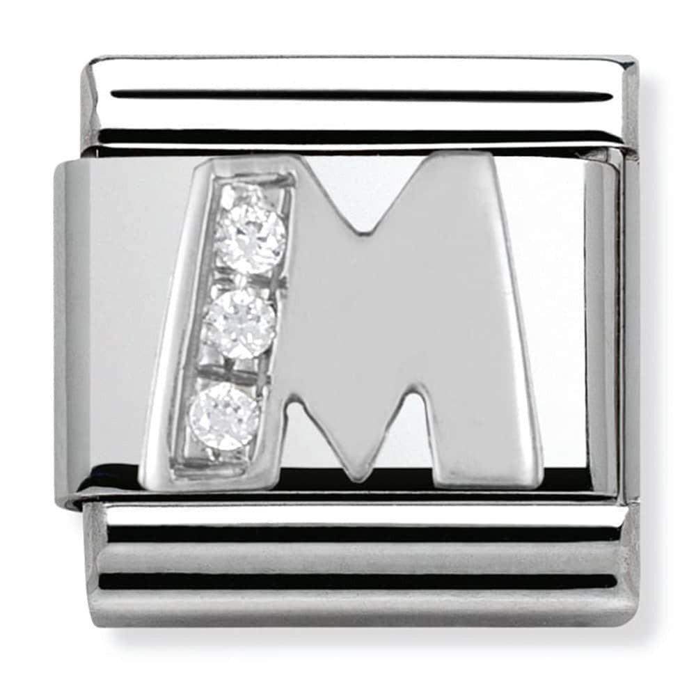 NOMINATION CZ Letter M Charm 330301-13
