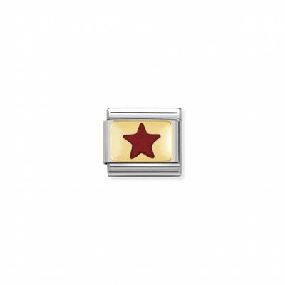 NOMINATION Composable Gold Red Star Link 030209/06