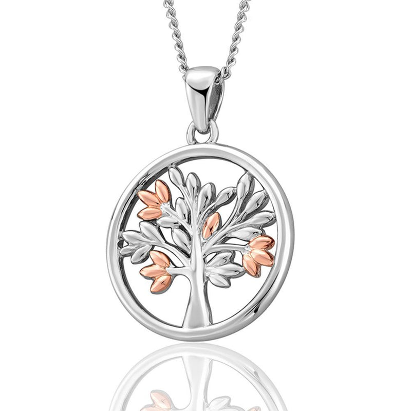 Clogau Tree of Life Circle Pendant Silver and 9ct gold 3SNTLCP