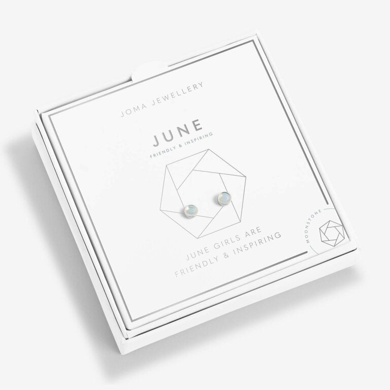 Joma Jewellery June Moonstone Boxed Birthstone Earrings 5533