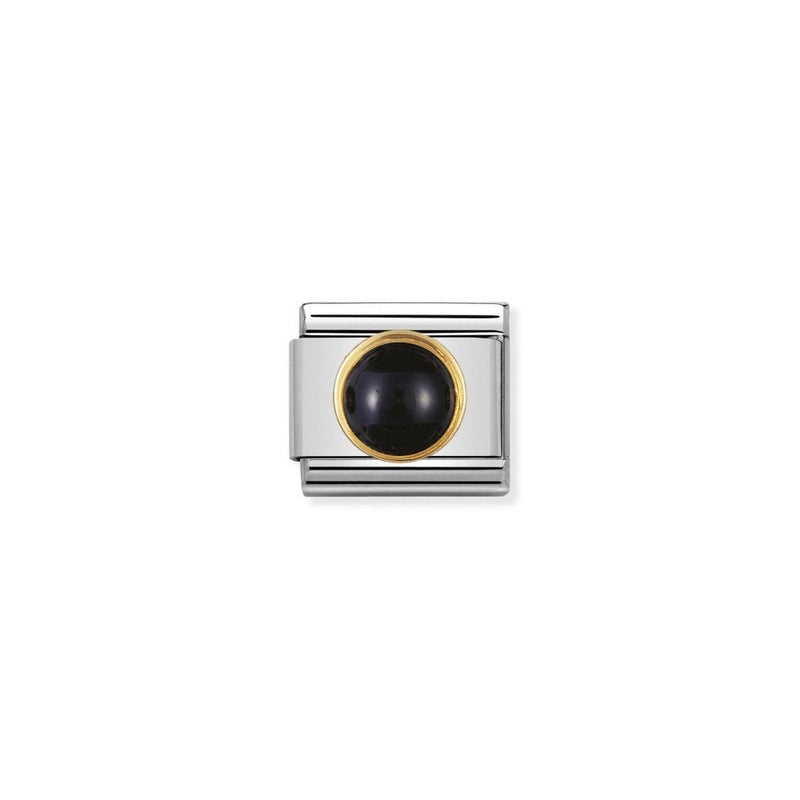 NOMINATION Composable Classic Gold Black Agate Link 030503/02