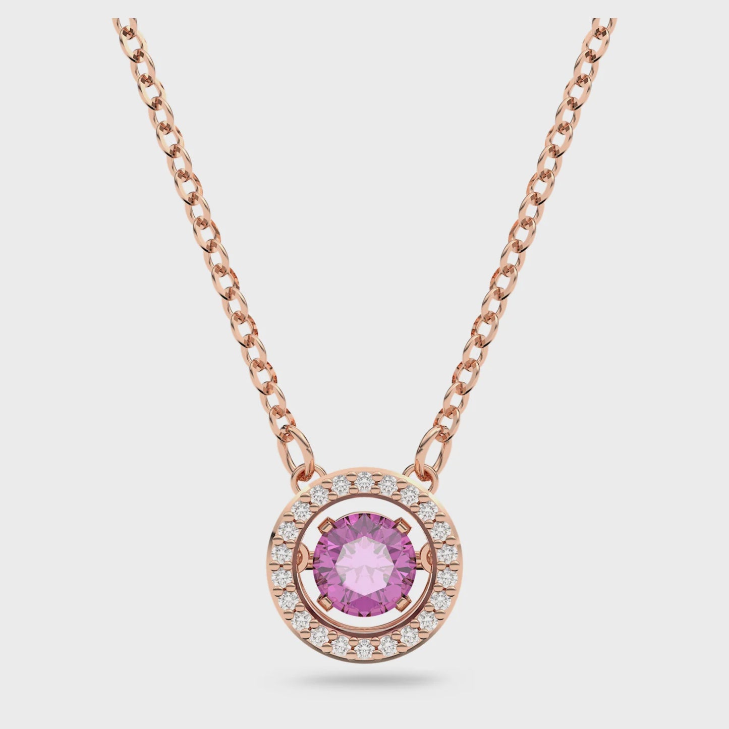 Swarovski Sparkling Dance pendant Purple, Rose-gold tone plated 5620551