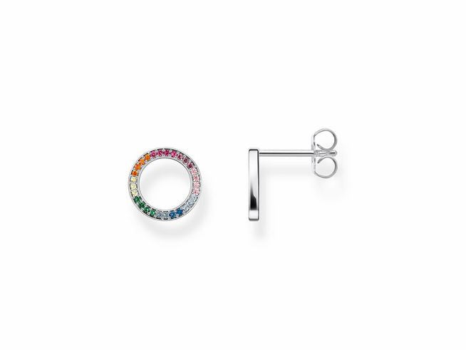 Thomas Sabo Openwork Silver ColouRed CZ Studs H1947-318-7