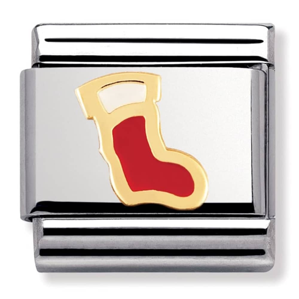 NOMINATION Enamel Gold Stocking Charm 030225-06