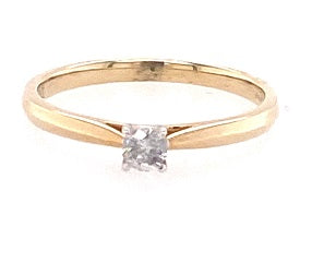 9ct Gold Diamond Solitaire Ring 58193