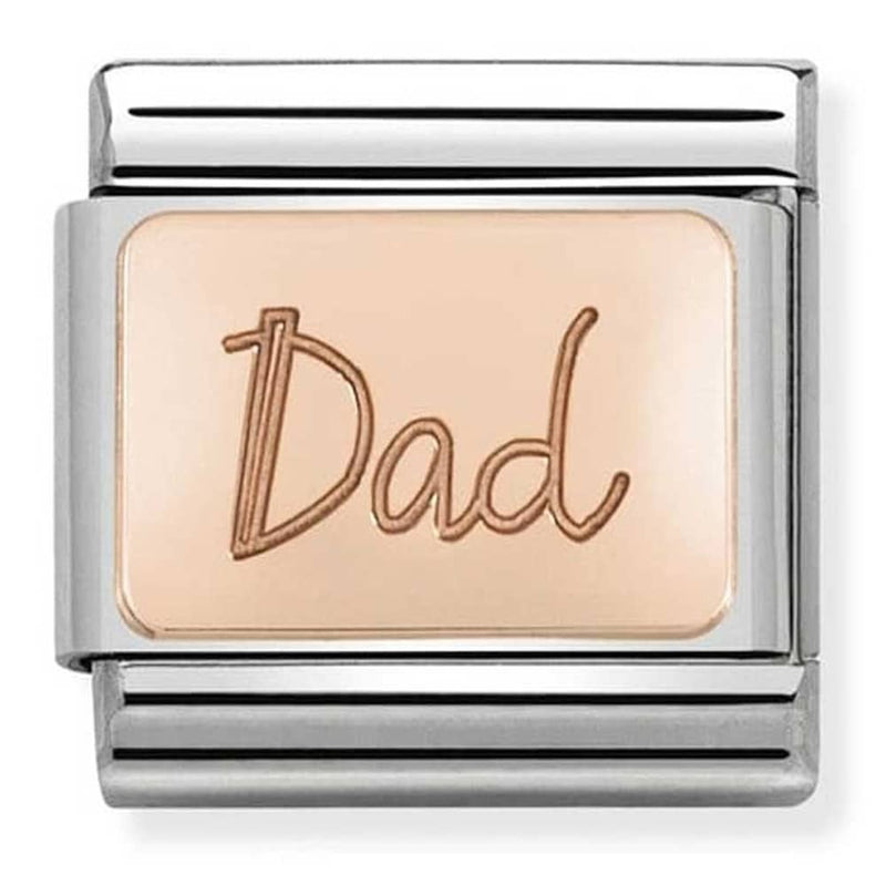 Nomination Rose Gold Dad Plate Charm 430101-32