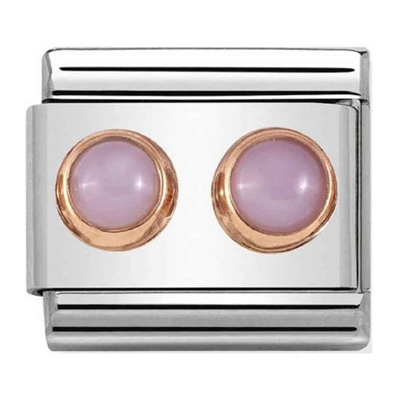 Nomination Double Stone Pink Opal Charm 430506-22
