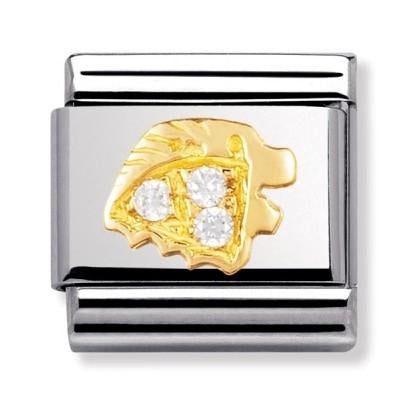NOMINATION Gold CZ Leo Charm 030302-05