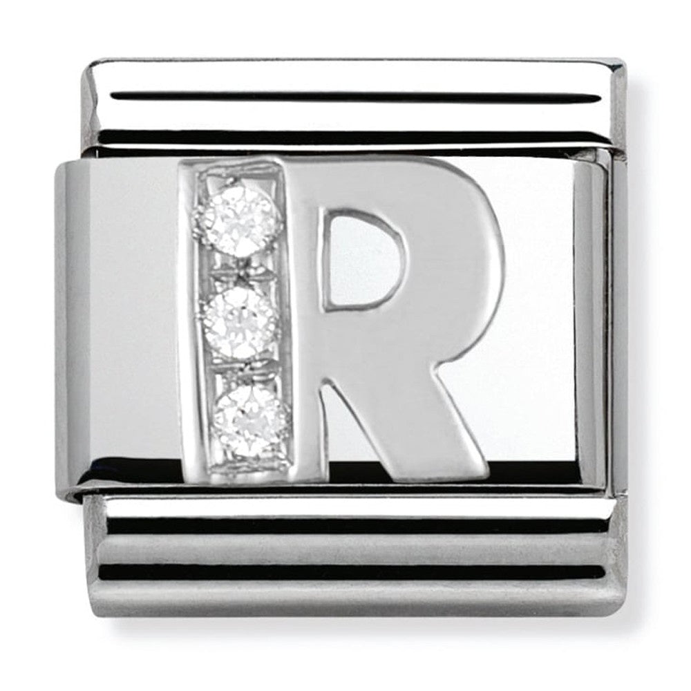NOMINATION CZ Letter R Charm 330301-18