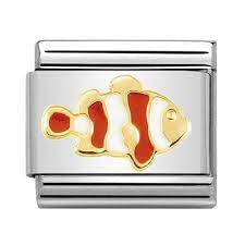 Nomination Enamel Gold Clownfish 030272-40