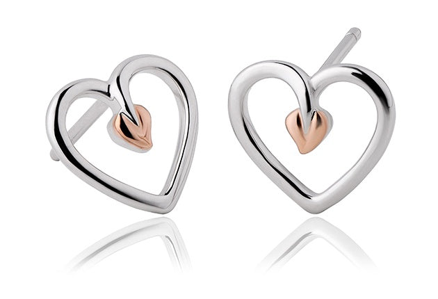 Clogau Tree of Life Heart Stud Earrings 3STLHE7