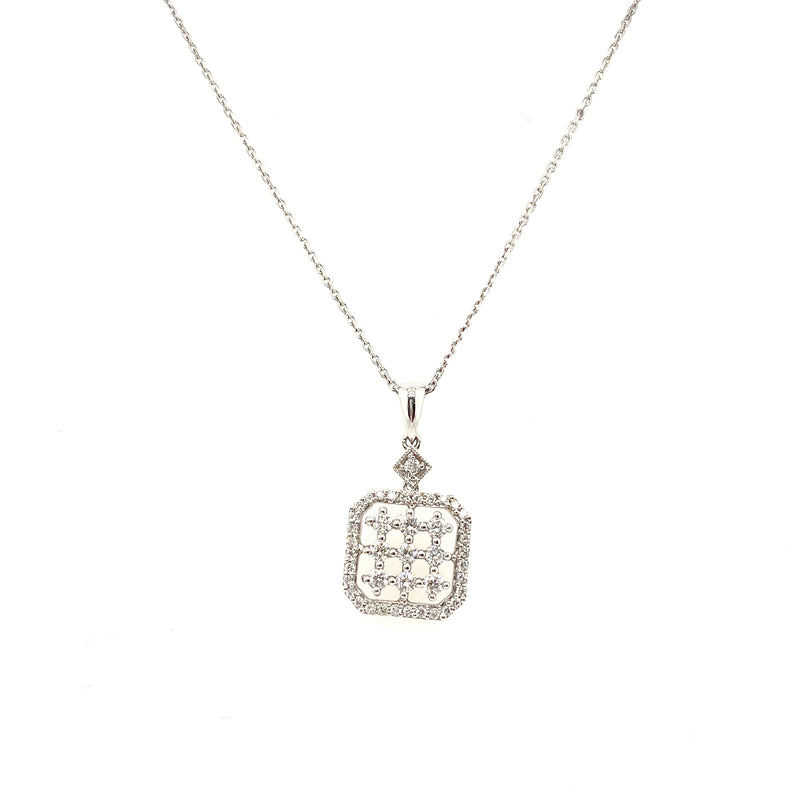 18ct White Gold Diamond Necklace 60274