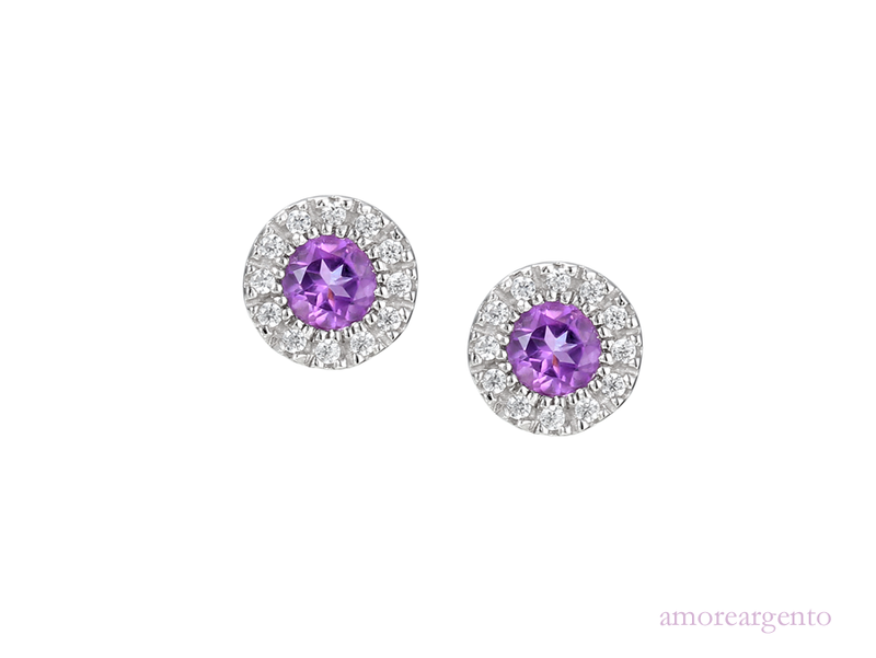 Amore Sweet Violet Earrings 6069SILCZ/AM