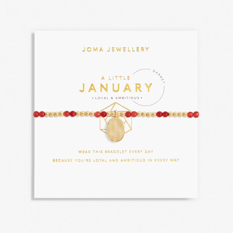 Joma Jewellery A Little Birthstone January Gold Bracelet 6132