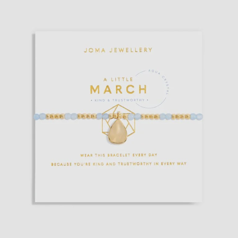 Joma Jewellery A Little Birthstone March Gold Bracelet 6134