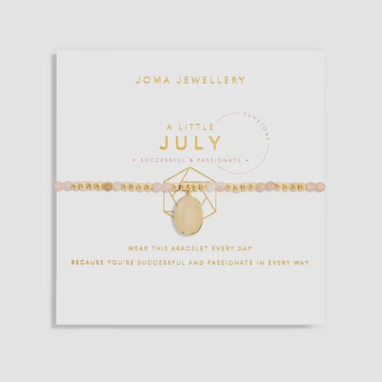 Joma Jewellery A Little Birthstone July Gold Bracelet 6138