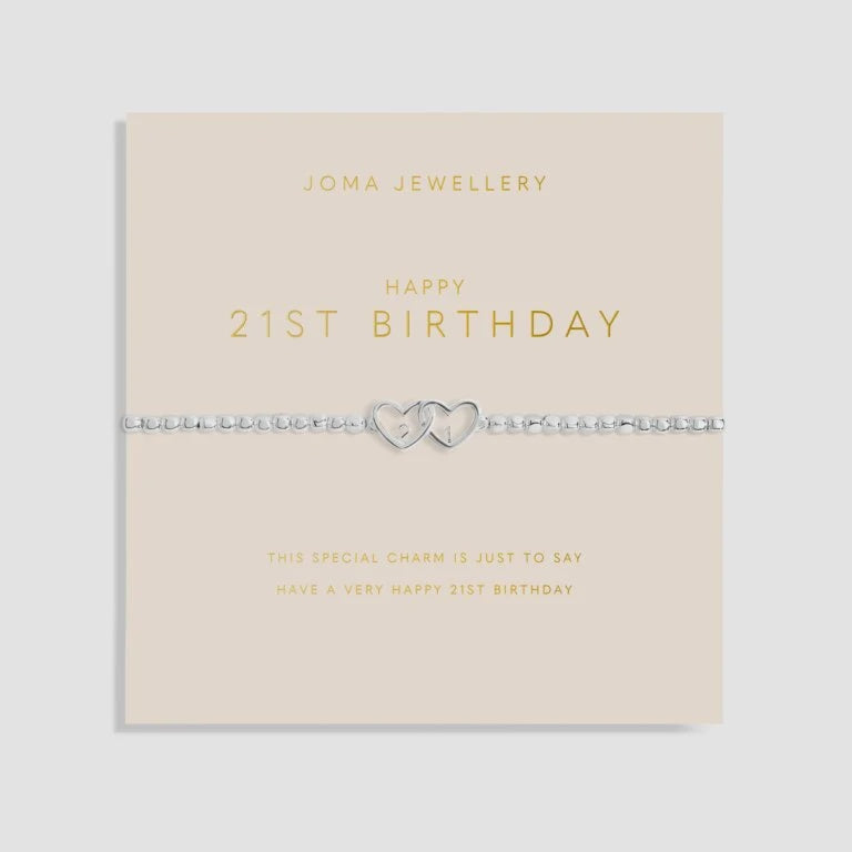 Joma Jewellery Forever Yours 'Happy 21st Birthday' Bracelet 6160