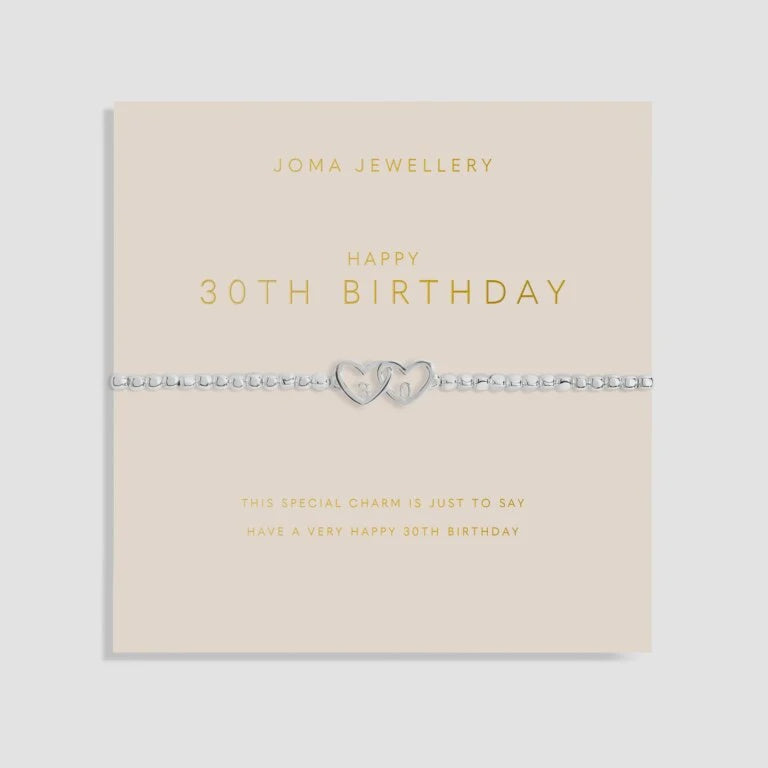 Joma Jewellery Forever Yours 'Happy 30th Birthday' Bracelet 6161
