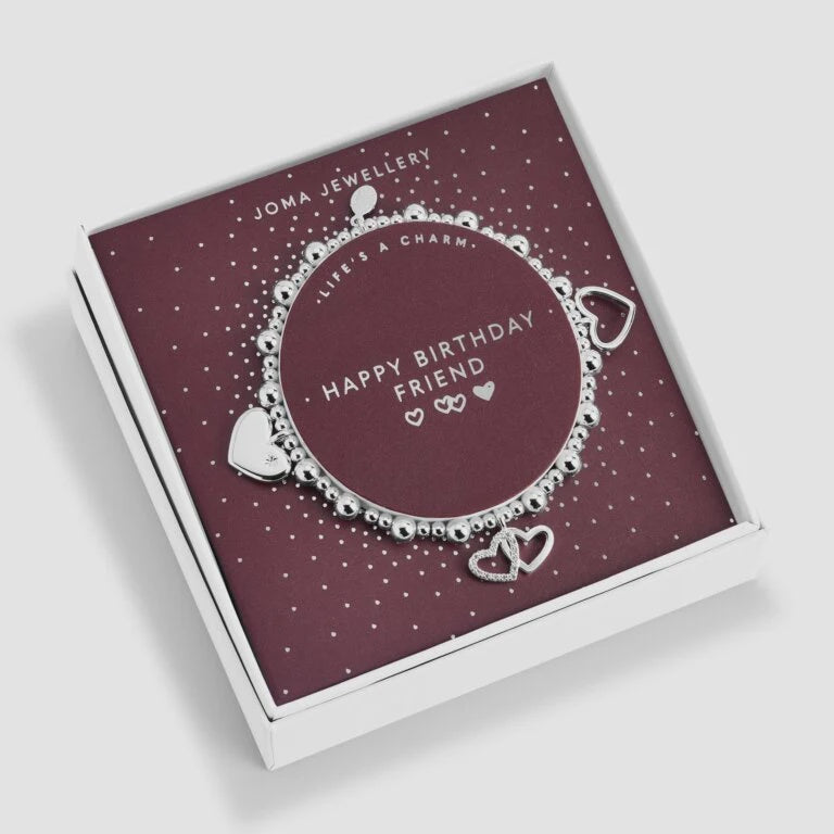 Joma Jewellery Life's A Charm 'Happy Birthday Friend' Bracelet 6166