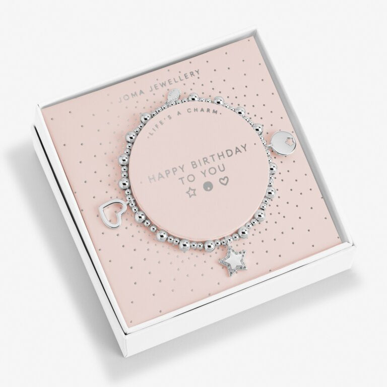 Joma Jewellery Life's A Charm 'Happy Birthday To You' Bracelet 6169