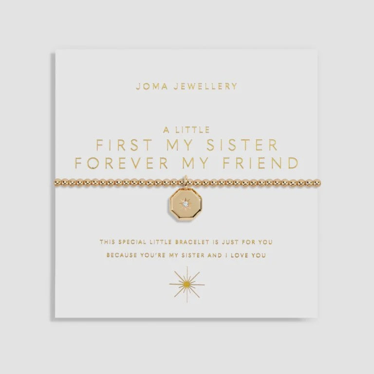 Joma Jewellery Gold A Little 'First My Sister Forever My Friend' 6178