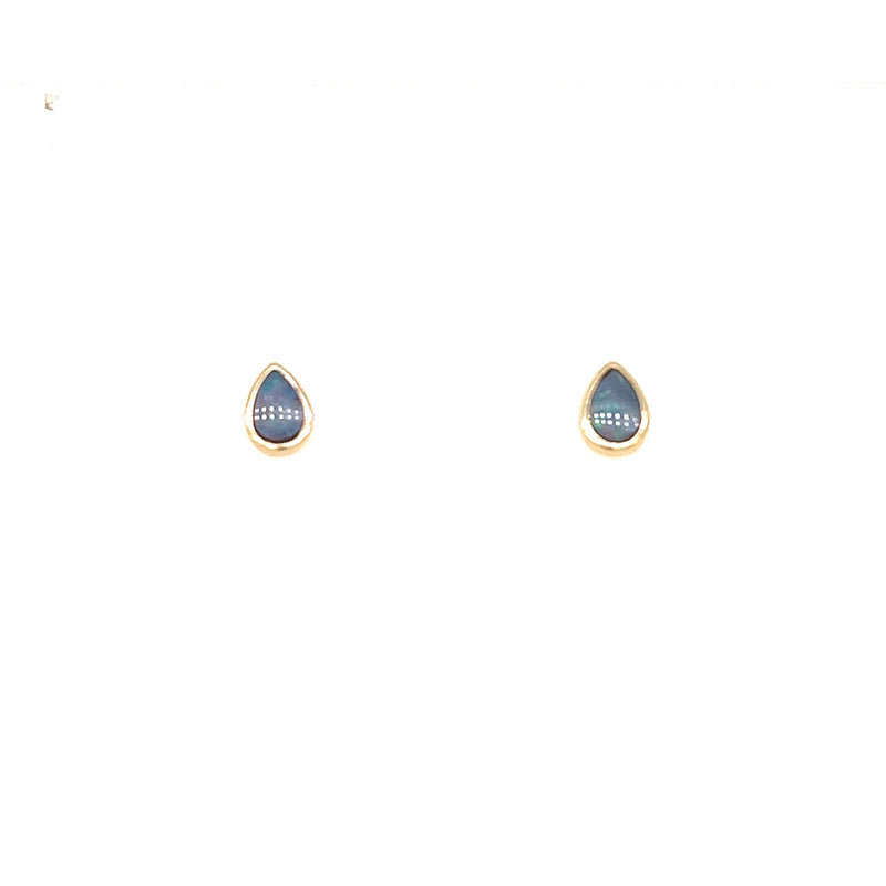 9ct Gold Doublet Drop Earrings 6x4mm