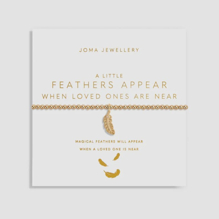 Joma Jewellery Gold A Little 'Feathers Appear When Loved Ones Are Near' Bracelet 6183