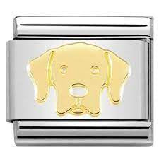 Nomination Gold Labrador Retriever dog charm 030162-57