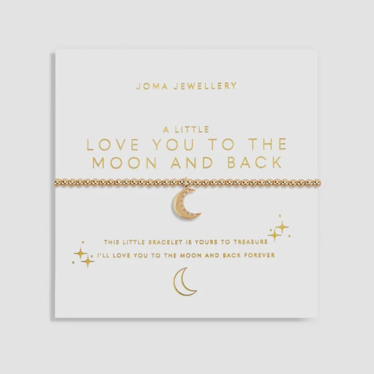 Joma Jewellery Gold A Little 'Love You To The Moon And Back' Bracelet 6186