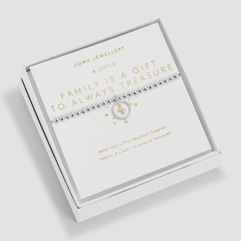 Joma Jewellery Beautifully Boxed A Little 'Family Is A Gift Always To Treasure' Bracelet 6193