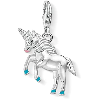 Thomas Sabo Silver Blue Enamel Unicorn Charm 1513-041-21