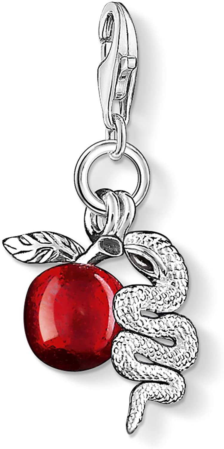 Thomas Sabo Silver Snake & Red Apple Charm 0864-007-10
