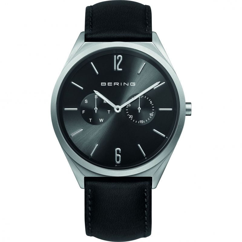 Bering Gents Black Strap S/S Black Dial watch 17140-402