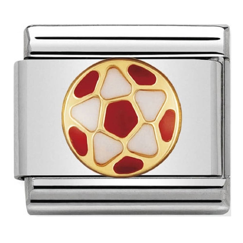 Nomination Gold WHITE-RED Ball charm 030204-38