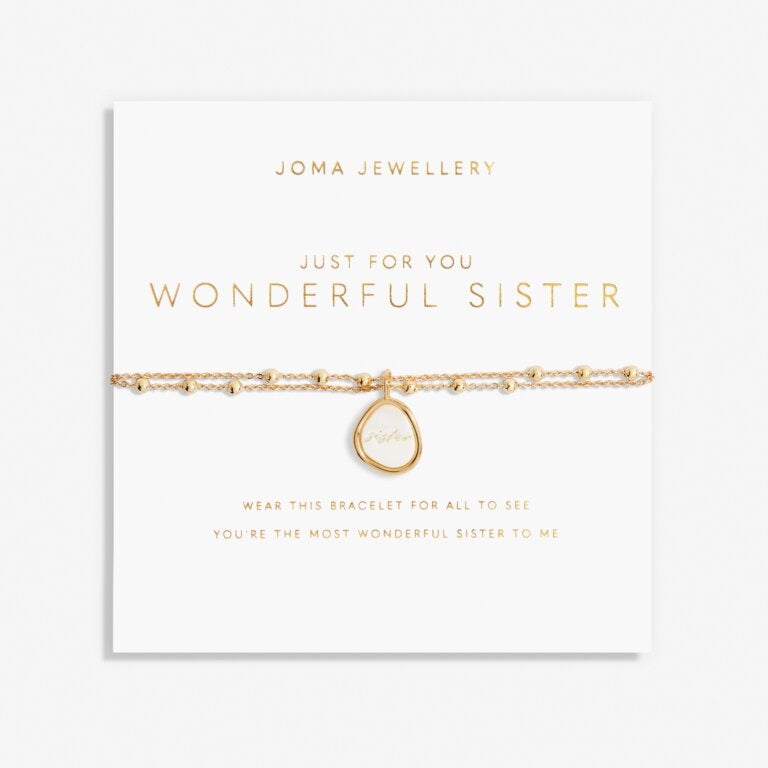 Joma Jewellery My Moments 'Just For You Wonderful Sister' Bracelet 6359