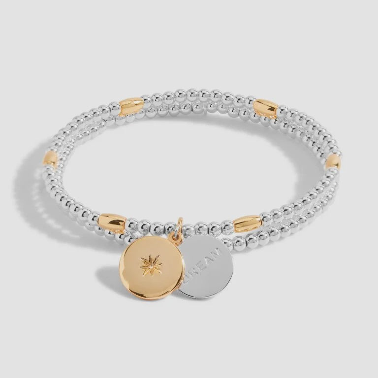 Joma Jewellery Lila Circle Silver And Gold Bracelet 6389