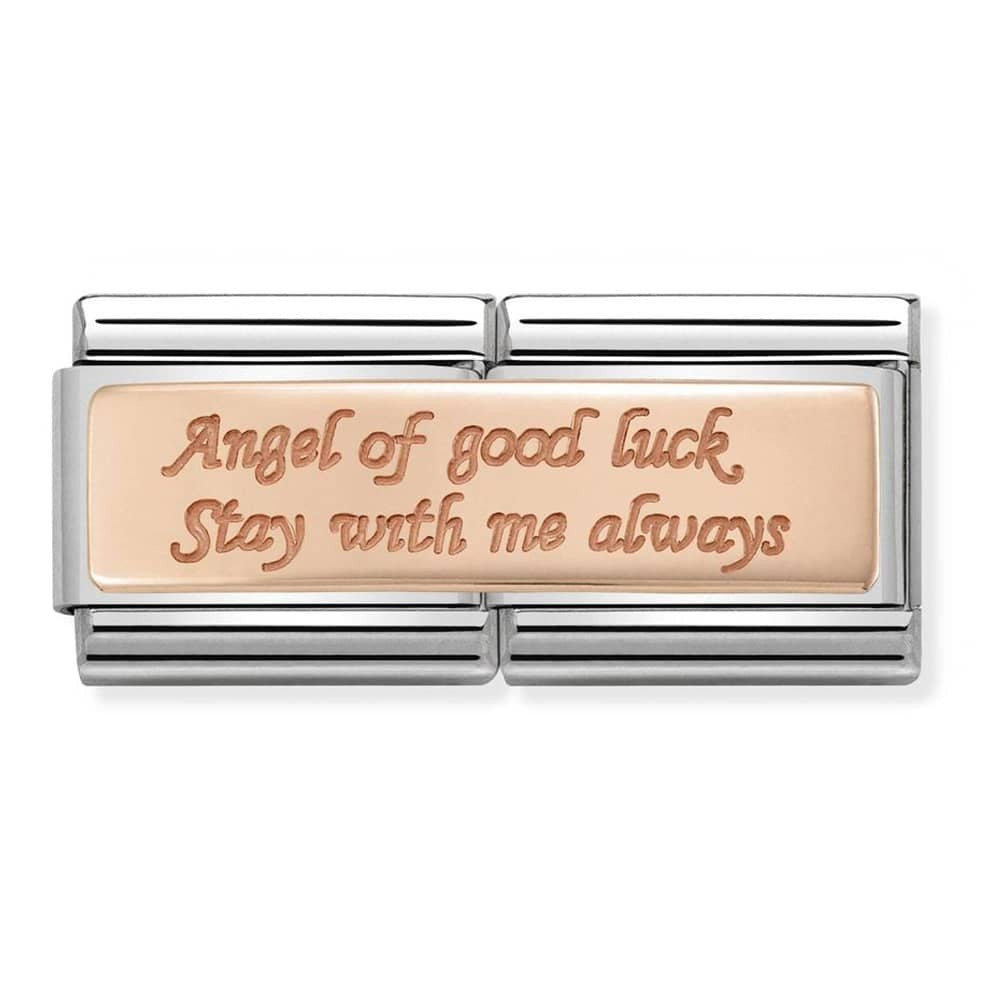 NOMINATION Double Angel of Good Luck Charm 430710-12