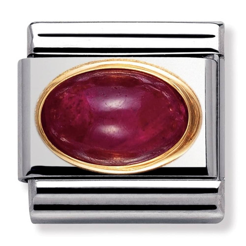 Nomination Gold Oval Ruby Charm 030504-10