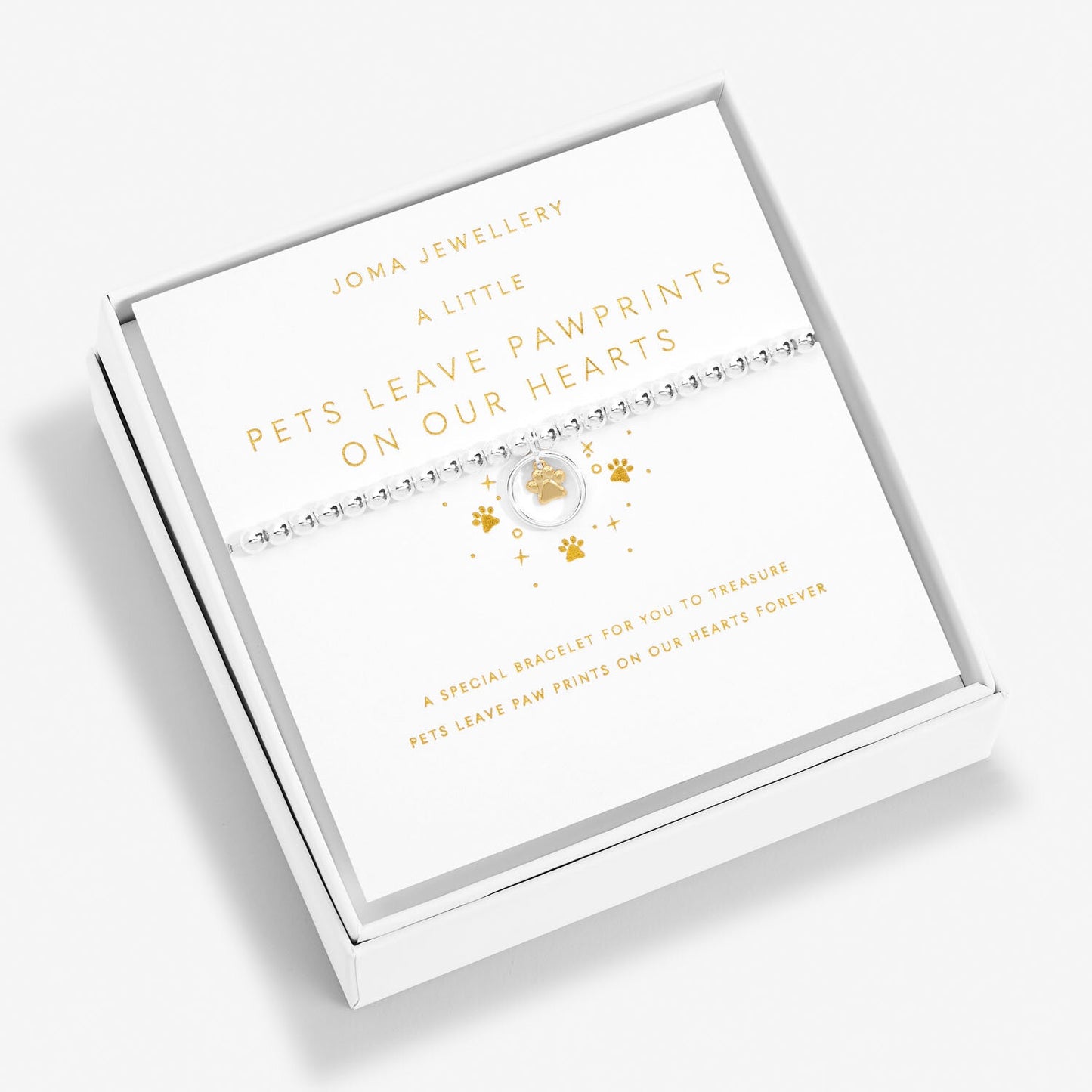 Joma Jewellery Boxed A Little 'Pets Leave Pawprints On Our Hearts' Bracelet 6845