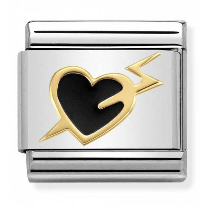 Nomination CLASSIC Gold Heart with Lightning Bolt Charm 030283/14