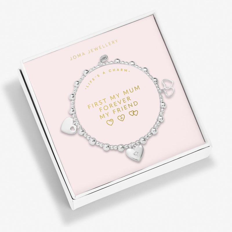 Joma Jewellery Mother's Day Life's A Charm 'First My Mum Forever My Friend' Bracelet 6910