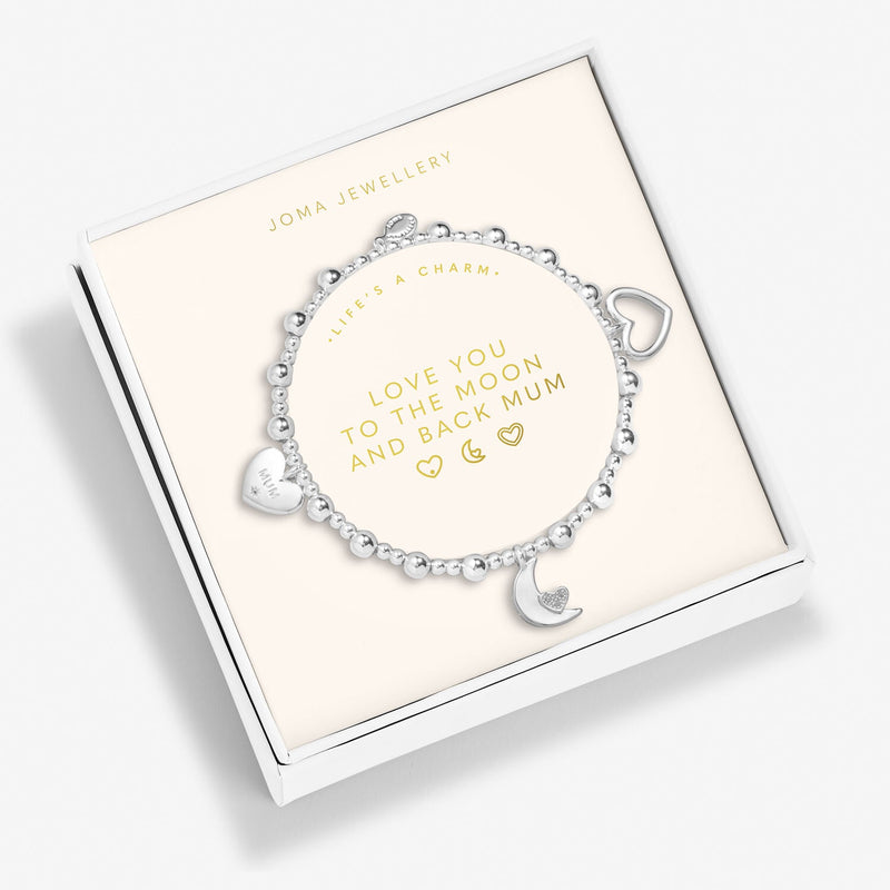 Joma Jewellery Mother's Day Life's A Charm 'Love You To The Moon And Back' Bracelet 6911