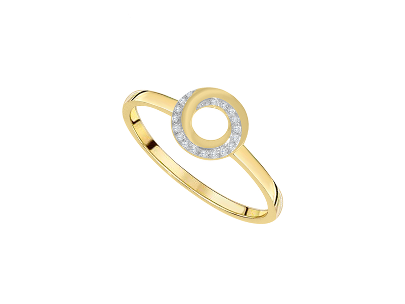Amore 9ct Gold Diamond Swirl Ring