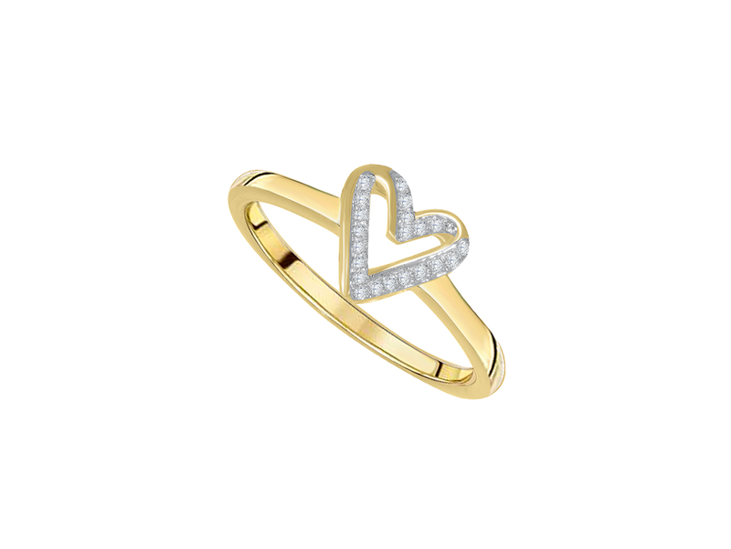 Amore 9ct Diamond Set Heart Ring