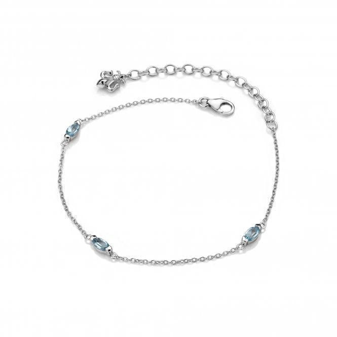Hot Diamonds Anais Blue Topaz Silver Bracelet AB012